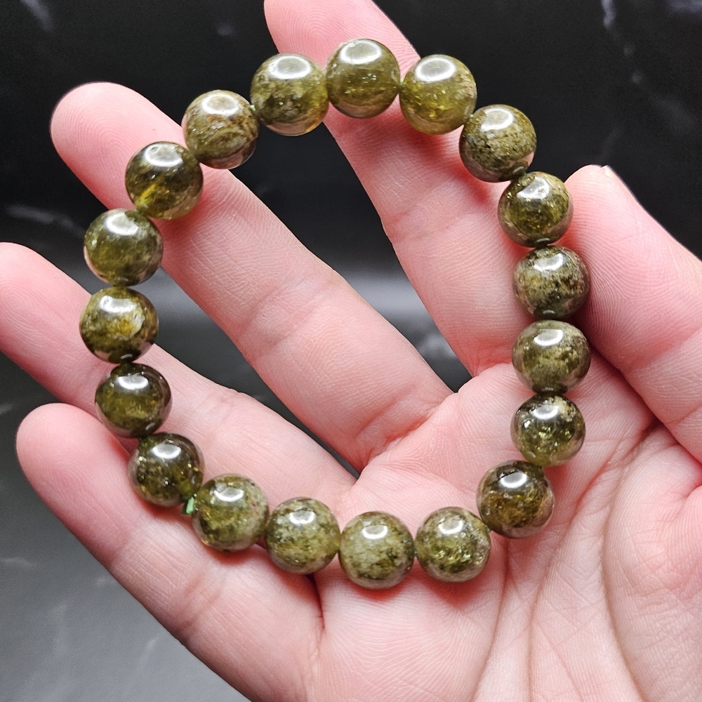 10mm green garnet bracelet